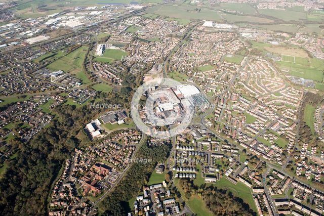 The town centre, Castle Dene Shopping Centre and New Town, Peterlee, County Durham, 2018. Creator: Emma Trevarthen.