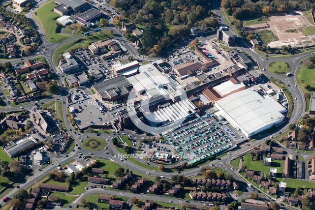 The town centre, Castle Dene Shopping Centre and New Town, Peterlee, County Durham, 2018. Creator: Emma Trevarthen.