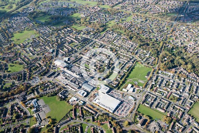The town centre, shopping centre and New Town, Newton Aycliffe, County Durham, 2018. Creator: Emma Trevarthen.