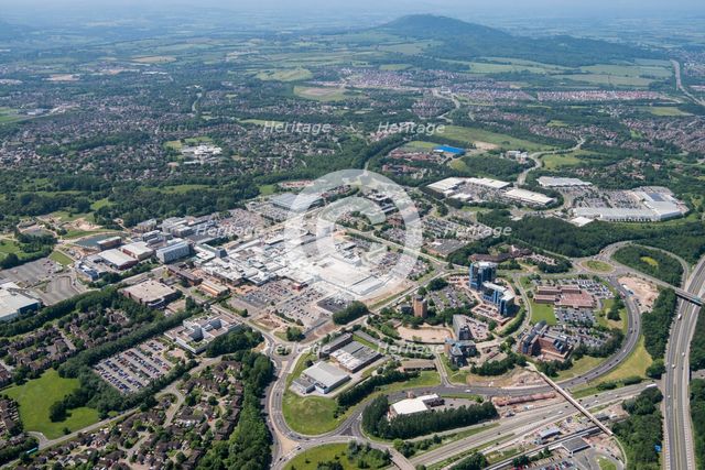 The town centre, shopping centre and New Town, Telford, Shropshire, 2018. Creator: Damian Grady.