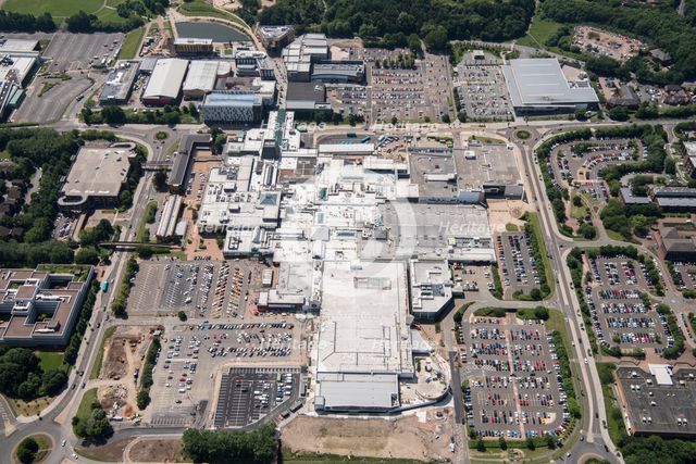 The town centre, shopping centre and New Town, Telford, Shropshire, 2018. Creator: Damian Grady.