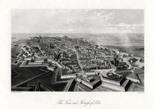 The town and fortress of Lille, France, 1875. Artist: J Lacy