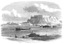 The town and fortress of Peterwarden, on the Danube - from a drawing by S. Read, 1860. Creator: Mason Jackson
