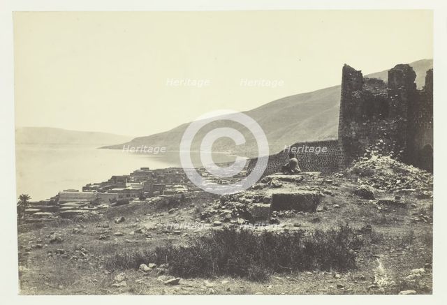 The Town and Lake of Tiberias, from the North, 1857. Creator: Francis Frith.