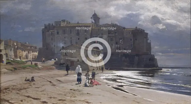 The Town By The Sea, 1870s. Artist: Orlovsky, Vladimir Donatovich (1842-1914)