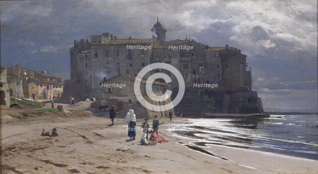 The Town By The Sea, 1870s. Artist: Orlovsky, Vladimir Donatovich (1842-1914)