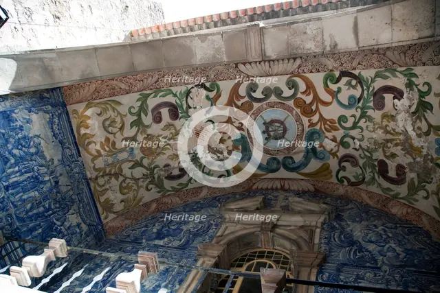 The town gate covered with a reliquary of Nossa Senhora da Piedade, Obidos, Portugal, 2009. Creator: Samuel Magal.