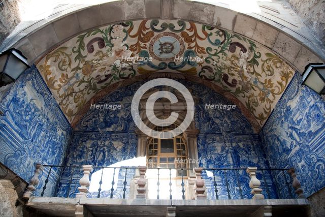 The town gate covered with a reliquary of Nossa Senhora da Piedade, Obidos, Portugal, 2009. Artist: Samuel Magal