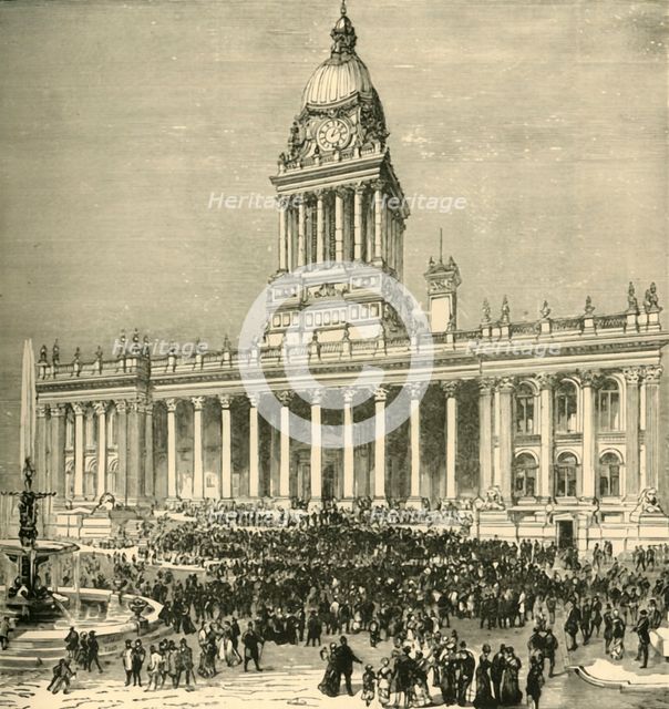 'The Town Hall: An Open-Air Band Performance', 1898. Creator: Unknown.
