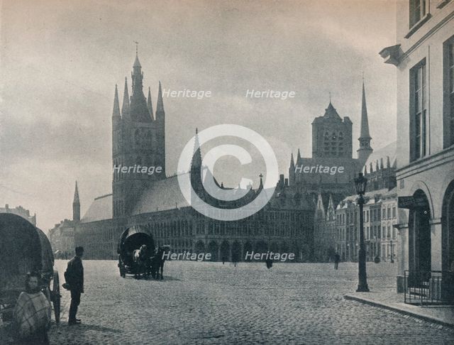 The Town Hall and Cloth Hall, Ypres, Belgium, c1900 (1914-1915). Artist: John Benjamin Stone.