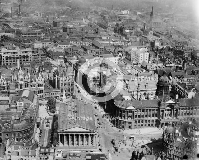 The Town Hall and municipal buildings at Victoria Square, Birmingham, 1928. Artist: Aerofilms.