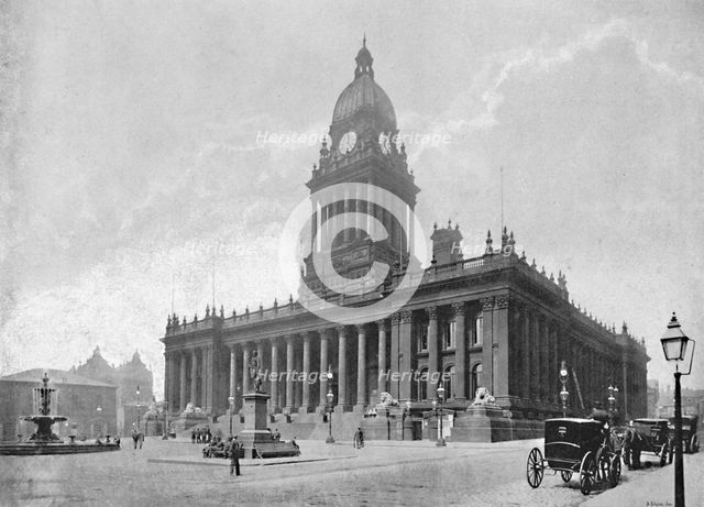 'The Town Hall, Leeds', c1896. Artist: Hudson.