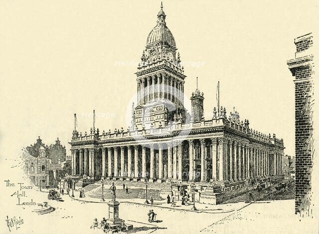 'The Town Hall, Leeds', c1900. Creator: William B. Robinson.
