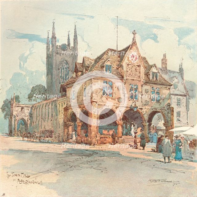 'The Town Hall, Peterborough', c1909. Artist: Albert Henry Fullwood.