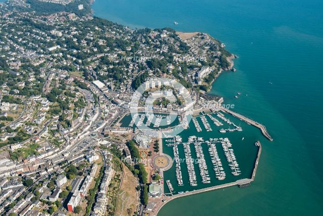 The town, harbour and marina, Torquay, Devon, 2016. Creator: Damian Grady.