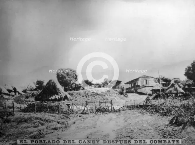 The town of Caney after combat, (1898), 1920s. Artist: Unknown
