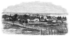 The town of Bathurst, New Brunswick - from a photograph by E. J. Russell, of Bathurst, 1860. Creator: Unknown