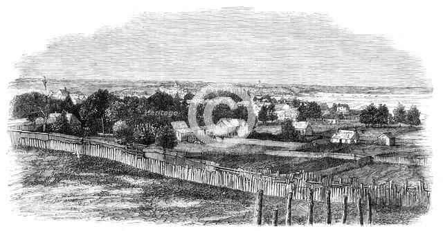 The town of Bathurst, New Brunswick - from a photograph by E. J. Russell, of Bathurst, 1860. Creator: Unknown.