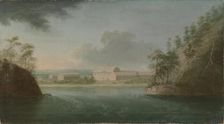 The town of Heinola on the Jyrängönvirta, a branch of the of the Kymi River, 1787. Creator: Nils Schillmark