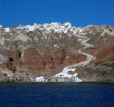 The town of Oia on Santorini