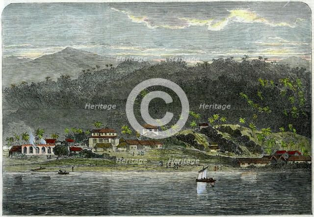The town of Morant, Morant Bay, Jamaica, c1880. Artist: Unknown