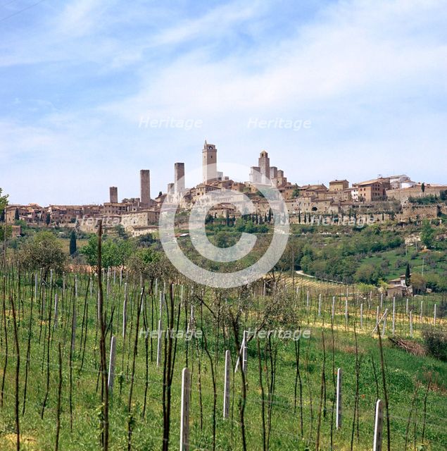 The town of San Gimignano, 13th century. Artist: Unknown
