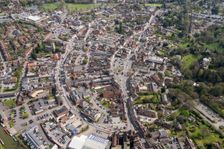 The town, market place and castle, Devizes, Wiltshire, 2017. Creator: Damian Grady