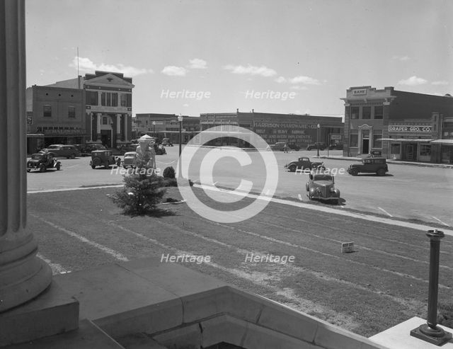 The town square of Memphis, Texas, 1937. Creator: Dorothea Lange.