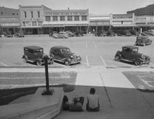 The town square of Memphis, Texas, 1937. Creator: Dorothea Lange