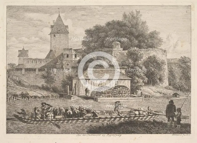 The Town Wall of Regensberg, 1817. Creator: Johann Christian Erhard.