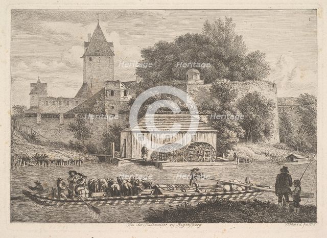 The Town Wall of Regensberg, 1817. Creator: Johann Christian Erhard.