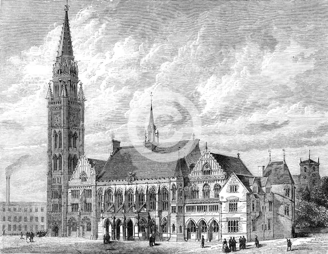 The Townhall of Rochdale, Lancashire, 1881. Creator: Unknown.