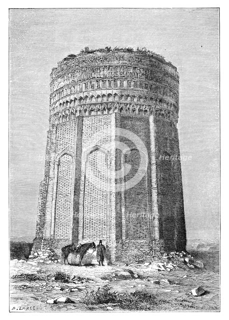 The Tower of Meimandan, Persia (Iran), 1895. Artist: Unknown