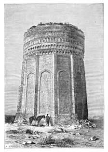 The Tower of Meimandan, Persia (Iran), 1895