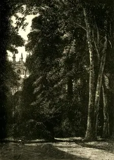 The Tower of Merton, from the Garden 1898. Creator: Unknown