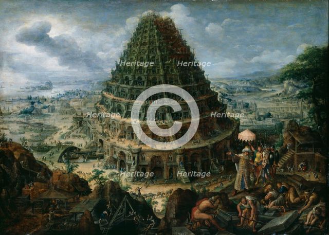 The Tower of Babel, 1595. Artist: Valckenborch, Marten van (1535-1612)