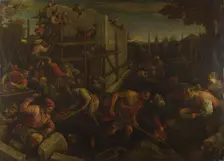 The Tower of Babel, ca. 1600. Artist: Bassano, Leandro (1557-1622)