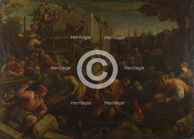 The Tower of Babel, ca. 1600. Artist: Bassano, Leandro (1557-1622)