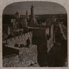 The Tower of David. The oldest portion of the Citadel c1900