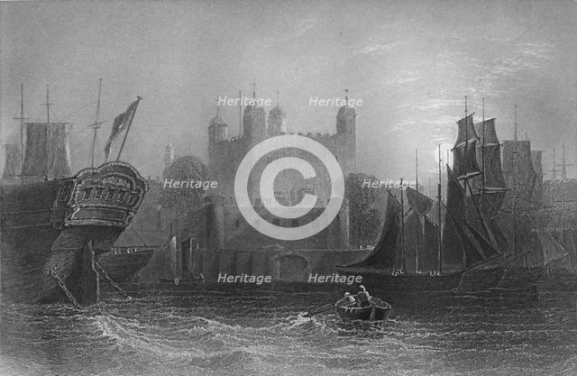 'The Tower of London', 1859. Artist: James Tibbitts Willmore.
