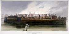 The Tower of London the morning after the fire in the Armoury on 30 October 1841. Artist: Thomas Shotter Boys