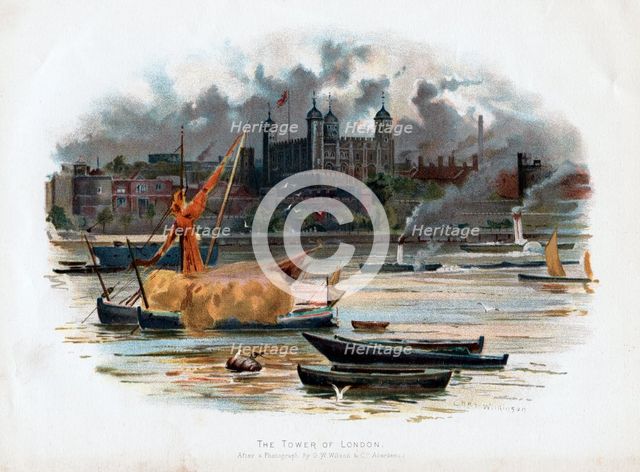The Tower of London, England, 1895. Artist: C Wilkinson