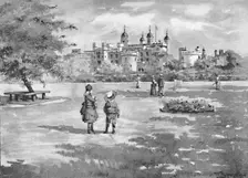 The Tower of London from Trinity Square 1891. Creator: William Luker