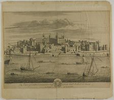 The Tower of London, plate five from Britannia Illustrata, published 1707. Creator: Johannes Kip