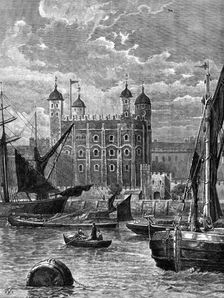 The Tower of London: showing the White Tower, after the demolition of the old guard-rooms..., 1883. Creator: Unknown