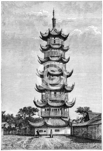 The Tower of Long-Hua, Shanghai, China, 1895. Artist: Unknown