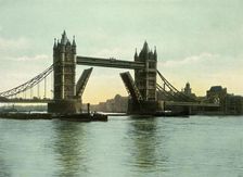 The Tower Bridge c1900s. Creator: Eyre & Spottiswoode