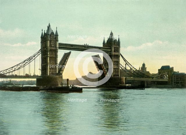 'The Tower Bridge', c1900s. Creator: Eyre & Spottiswoode.