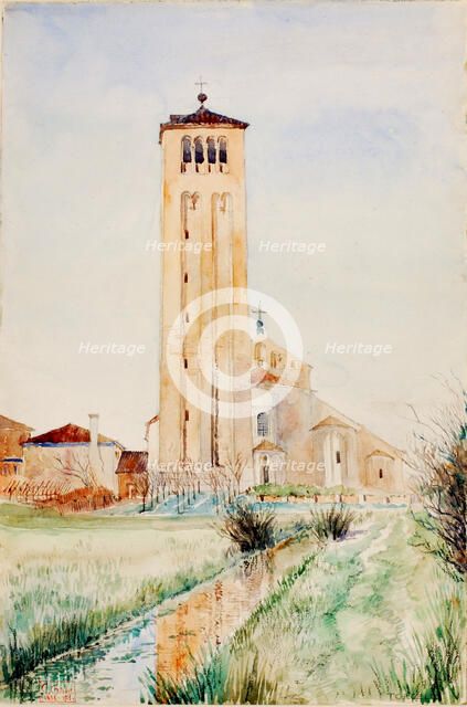 The Tower, Cathedral of Torcello, 1898-1916. Creator: Cass Gilbert.
