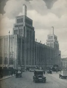 The Tower-Flanked Mass of the Karstadthaus Built in a Working-Class District c1935